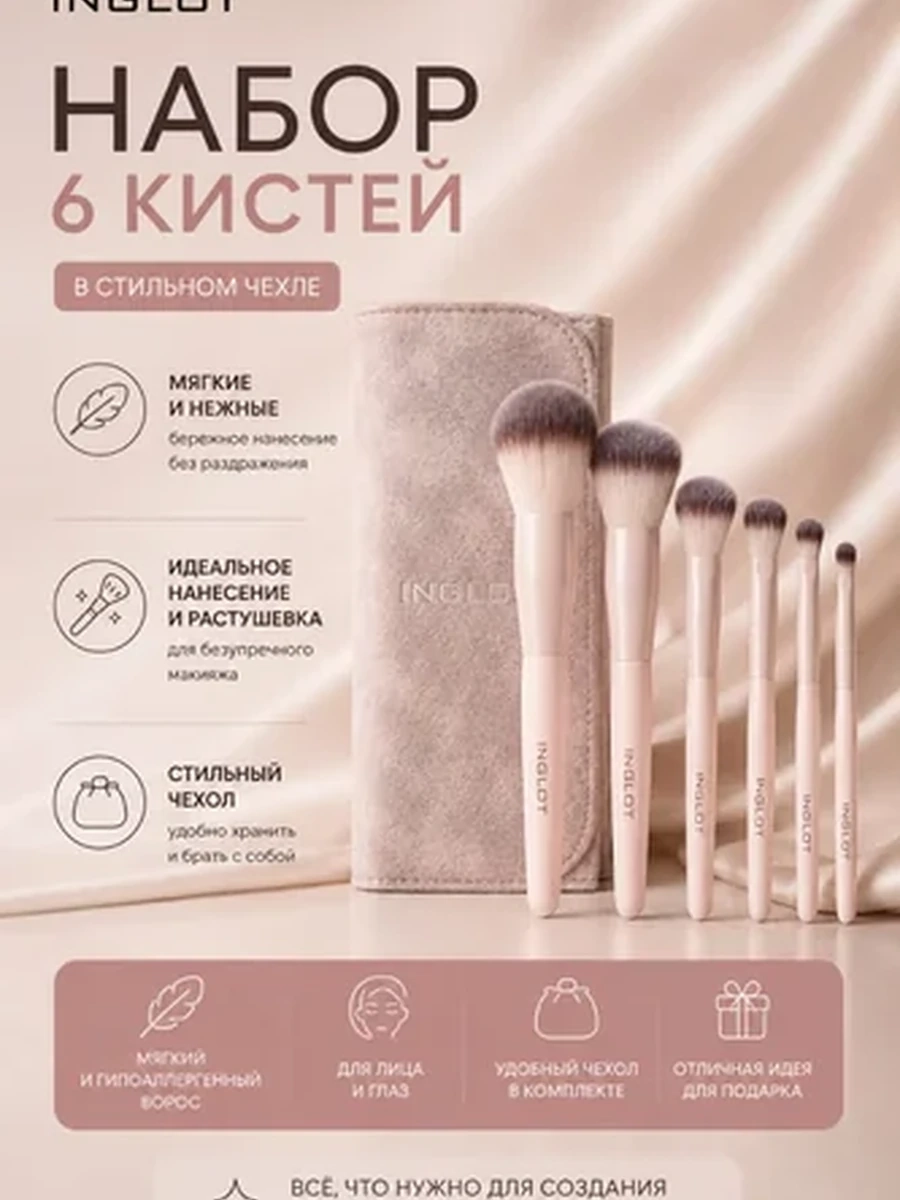 Набор кистей INGLOT 40 YEARS OF CELEBRATING YUOR BEAUTY BRUSH SET