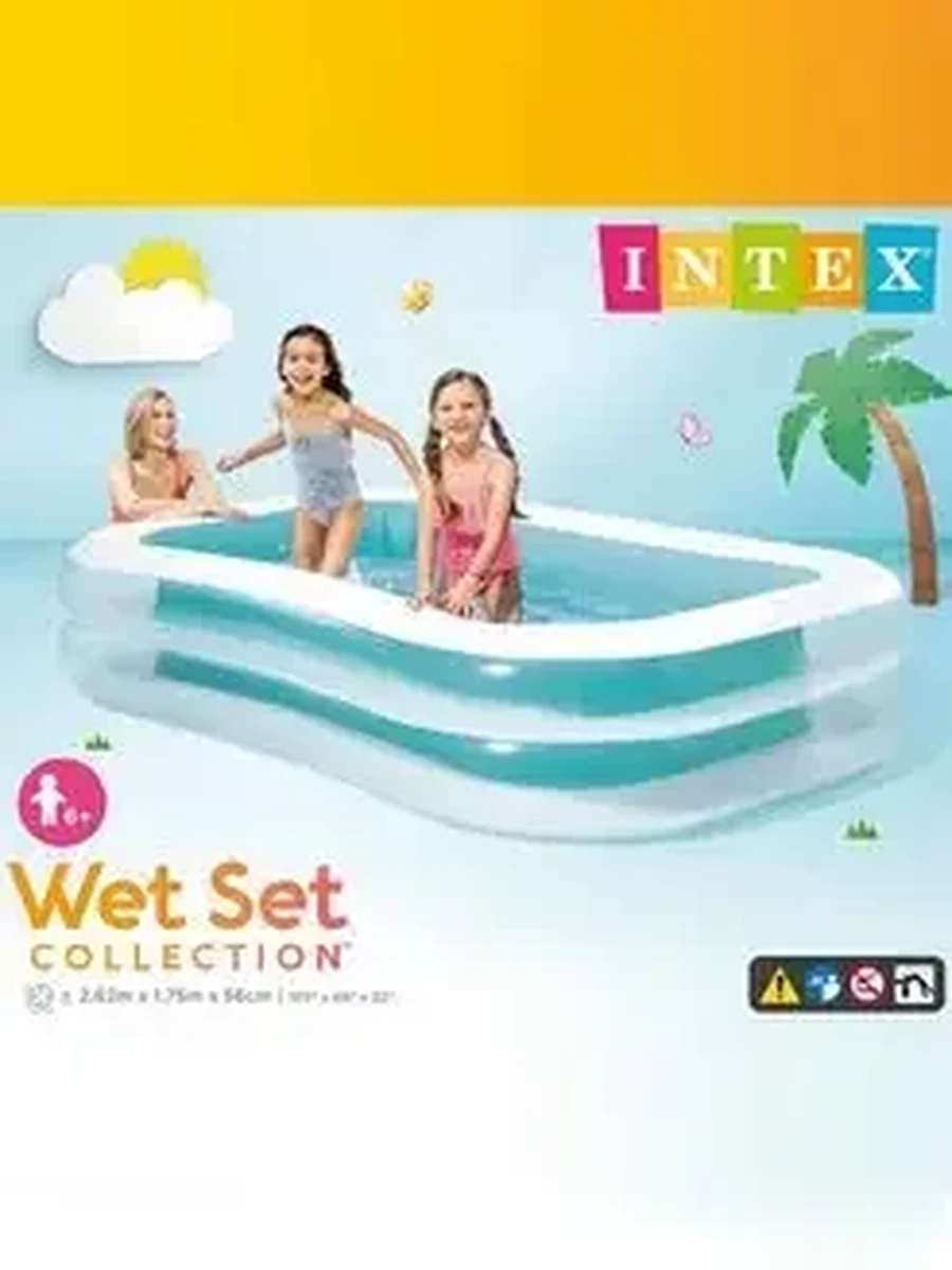 Бассейн Семейный надувной бассейн Intex