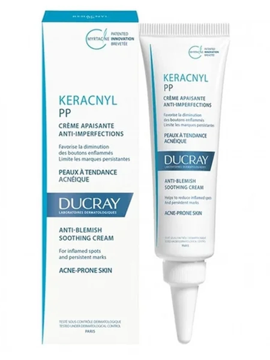 Ducray Keracnyl РР+ Крем противовоспалительный для жирной кожи, склонной к акне 30мл