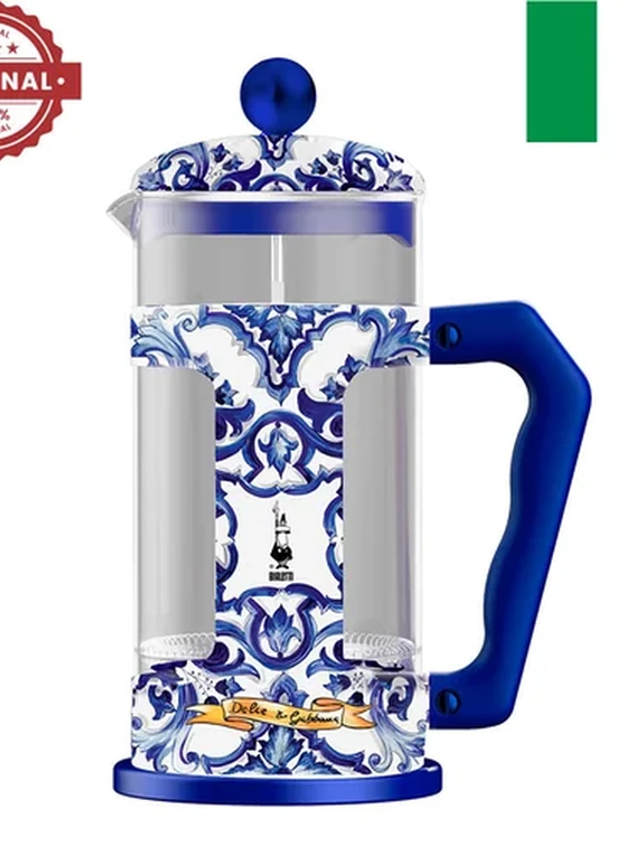 Bialetti Френч-пресс D&G 1 л (Blue Mediterraneo)