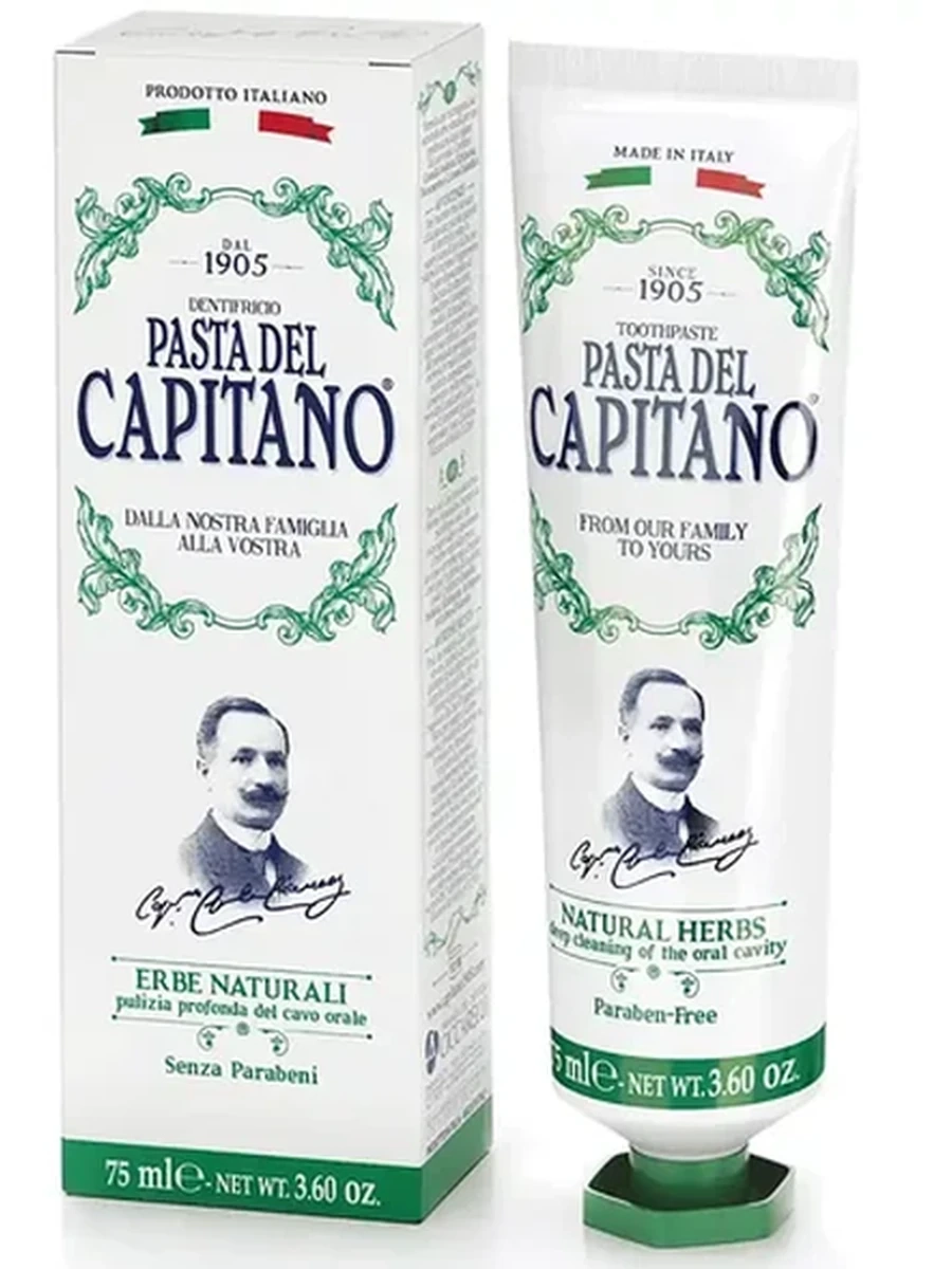 PASTA DEL CAPITANO NATURAL HERBS ALPINE MINT 75ML