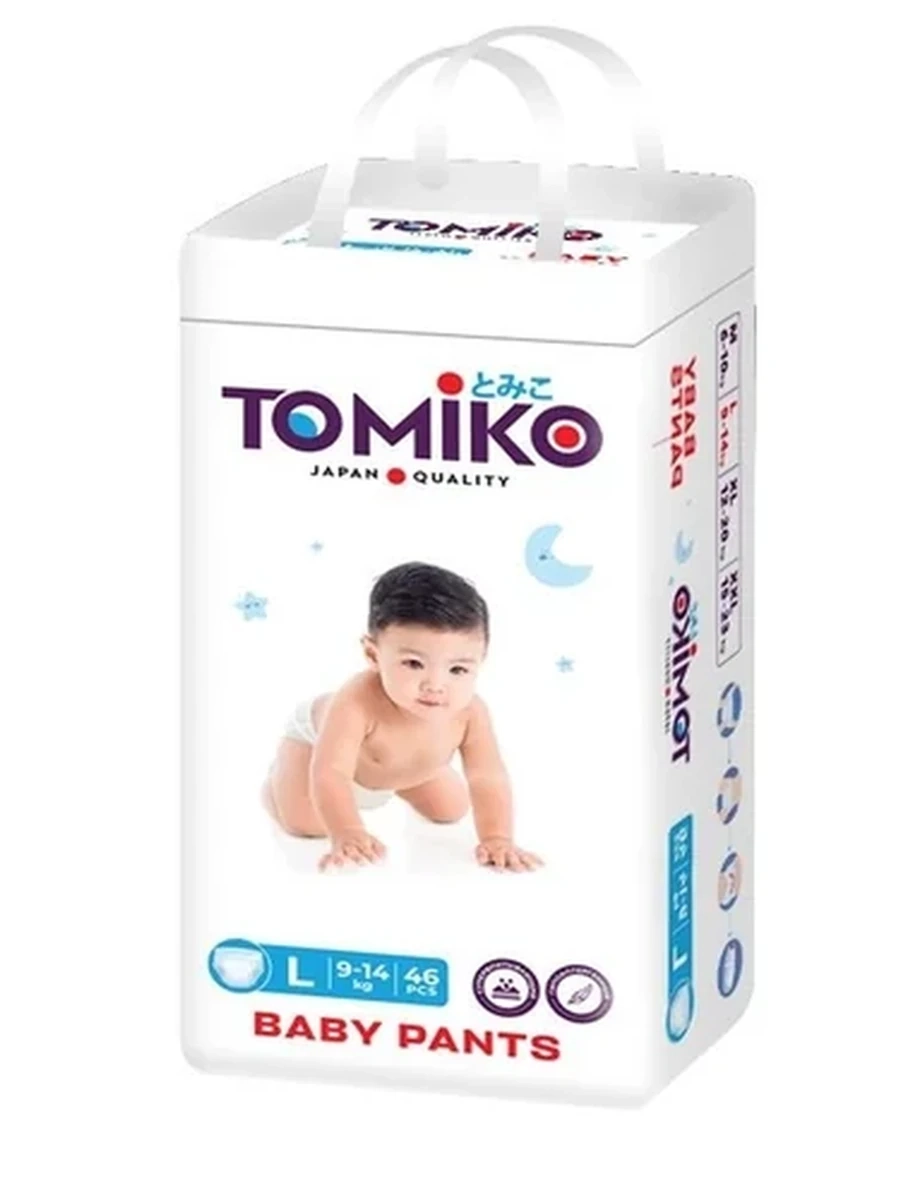 TomiKo Трусики-подгузники Premium Soft L (9-14 кг), 46 шт
