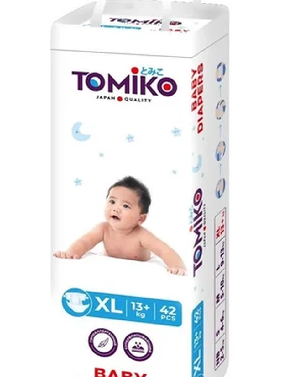 TomiKo Подгузники Premium Soft XL (13+ кг), 42 шт