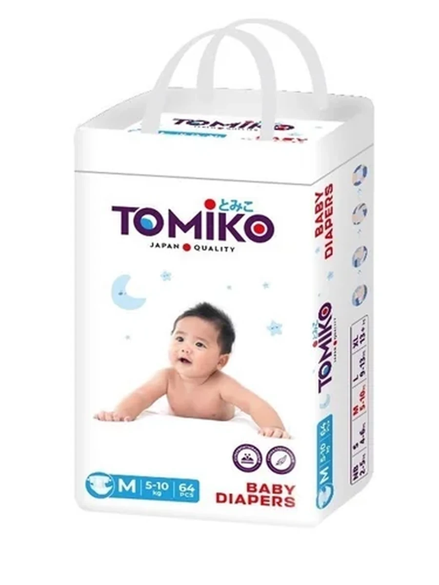 TomiKo Подгузники Premium Soft М (5-10 кг), 64 шт
