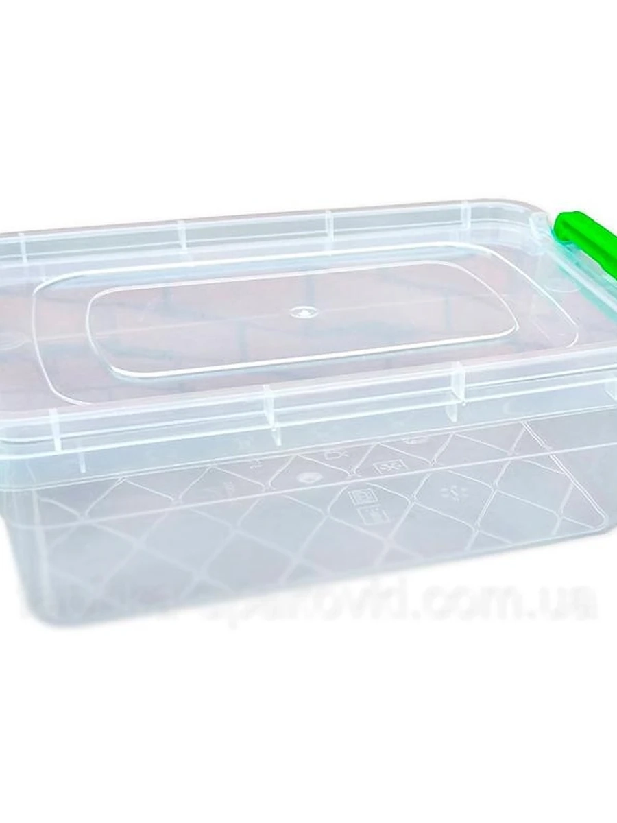 Пищевой контейнер с защелками 1 литра плоский 3 штук