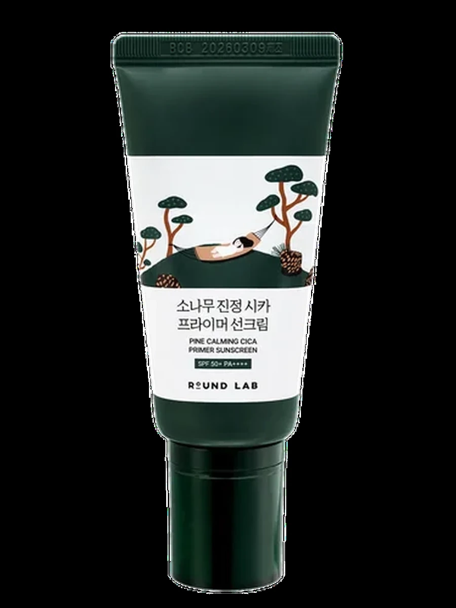 Многофункциональный солнцезащитный крем с эффектом праймера Round Lab Pine Calming Primer Sunscreen 50ml