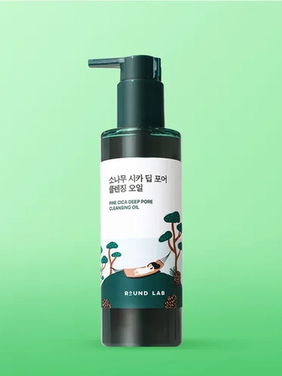 Гидрофильное масло для глубокого очищения пор Round Lab Pine Cica Deep Pore Cleansing Oil 200ml