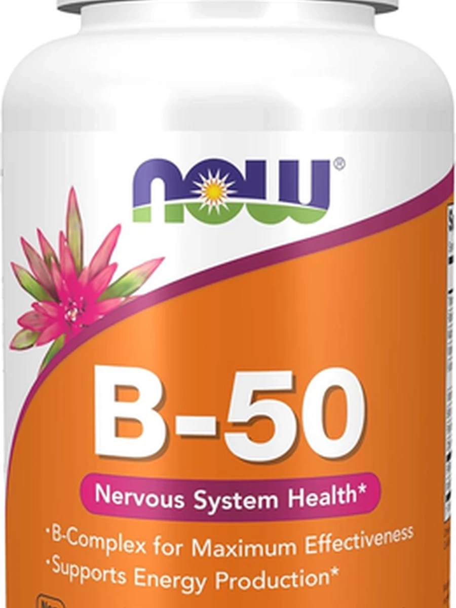 NOW Foods В-50 Комплекс витаминов группы B, 100 капсул