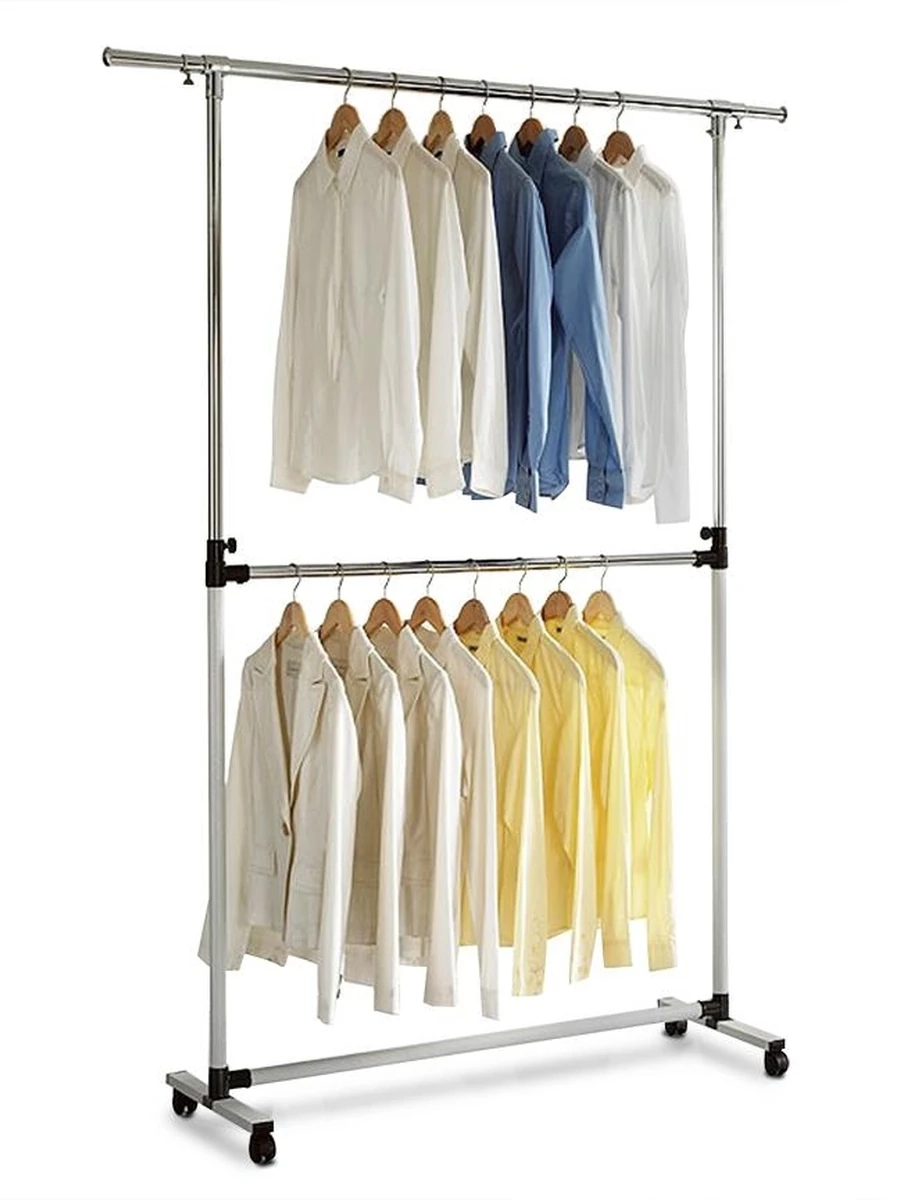 Гардеробная вешалка с одинарный колесой