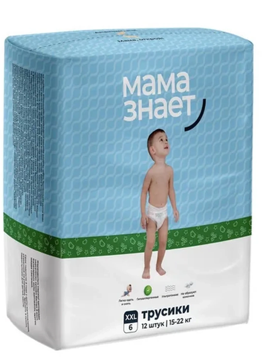 Трусики «Мама знает» Mini Pack 15-22кг,размер ХХL.