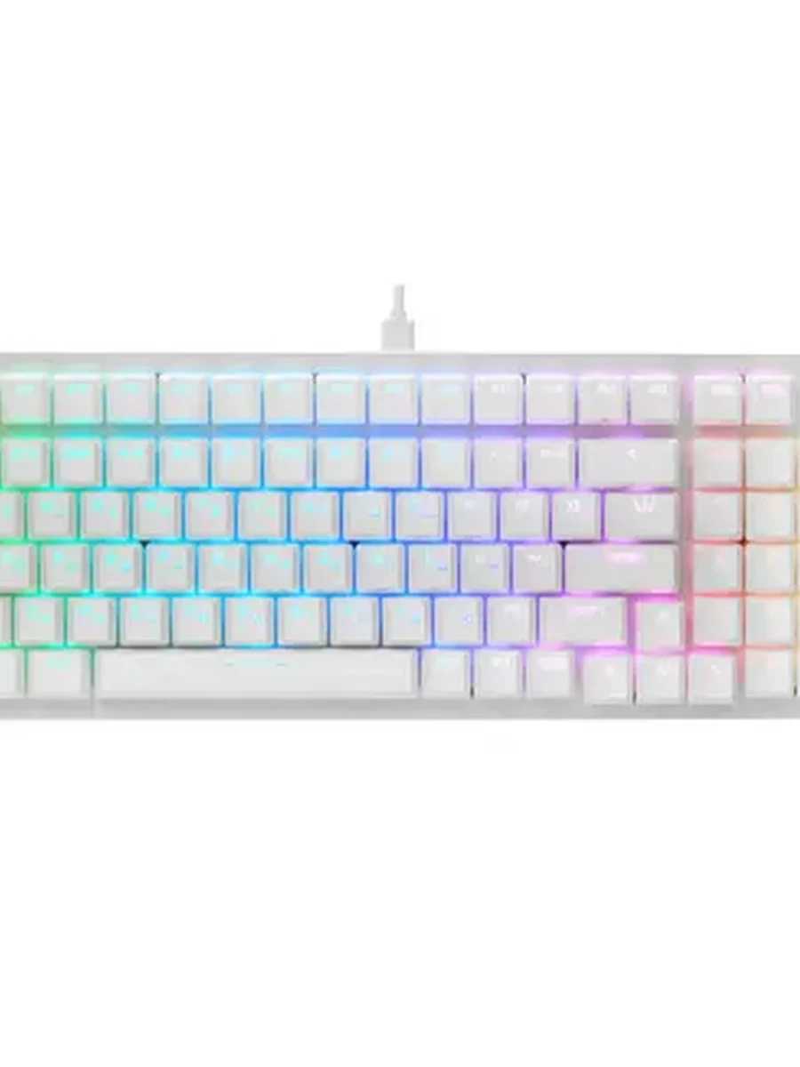 Клавиатура проводная ARDOR GAMING Blade 98 (AG-ODM-B98-Plum-W) [механическая, ARDOR Plum, 98кл, PBT, RGB] Белая