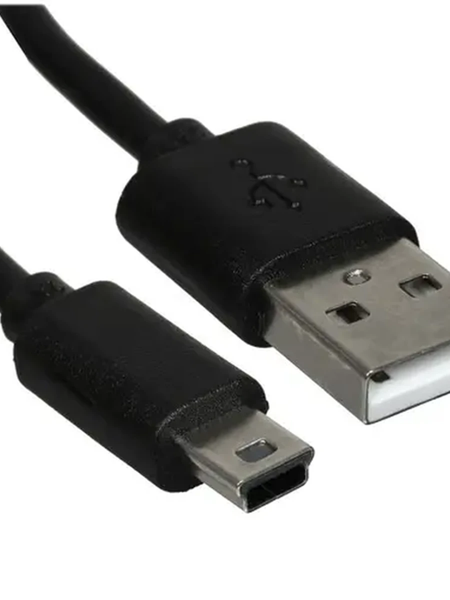 Кабель mini USB - USB 2.0 Aceline ( 1м, 2А, круглый, PVC оболочка, PVC коннекторы, черный)[FMU2A0PP10RBHC]