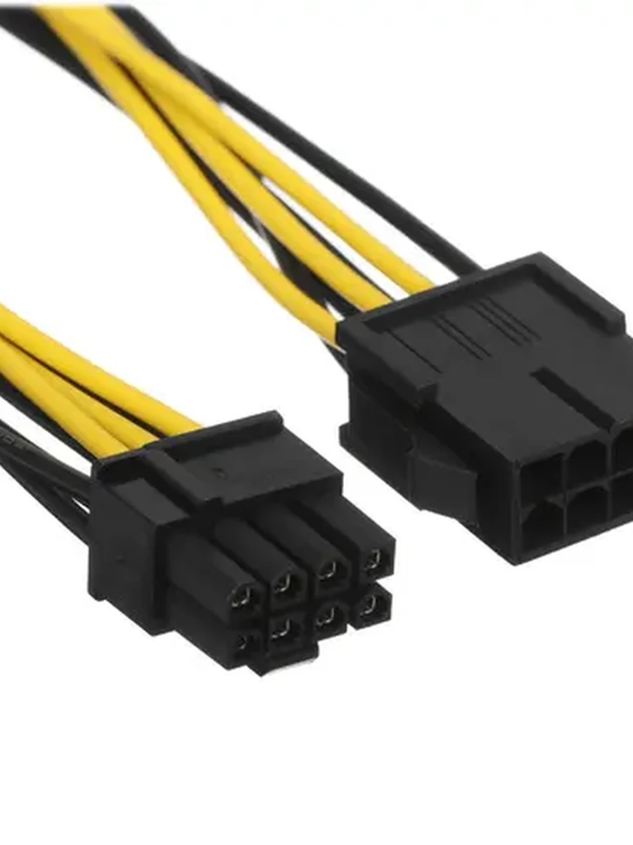 Кабель питания Aceline PCI-E 6+2pin(F) - PCI-E 8pin(M) [0.3 м, 18 AWG, видеокарта]
