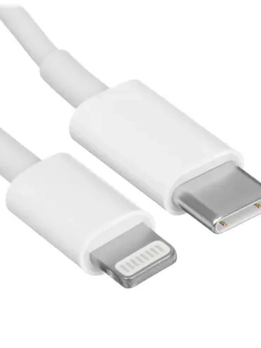 Кабель 8 pin - USB-C Apple (1м, 2,1А, круглый, TPE, пластиковые коннектора, MFI, белый)[ MUQ93ZE/A]