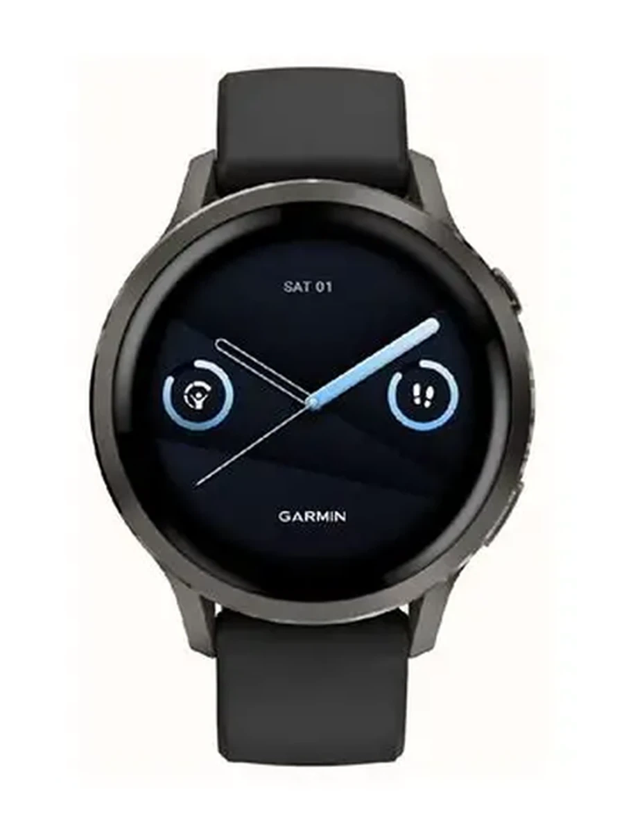 Умные часы Garmin Venu 4 41mm Slate with Black Silicone Band