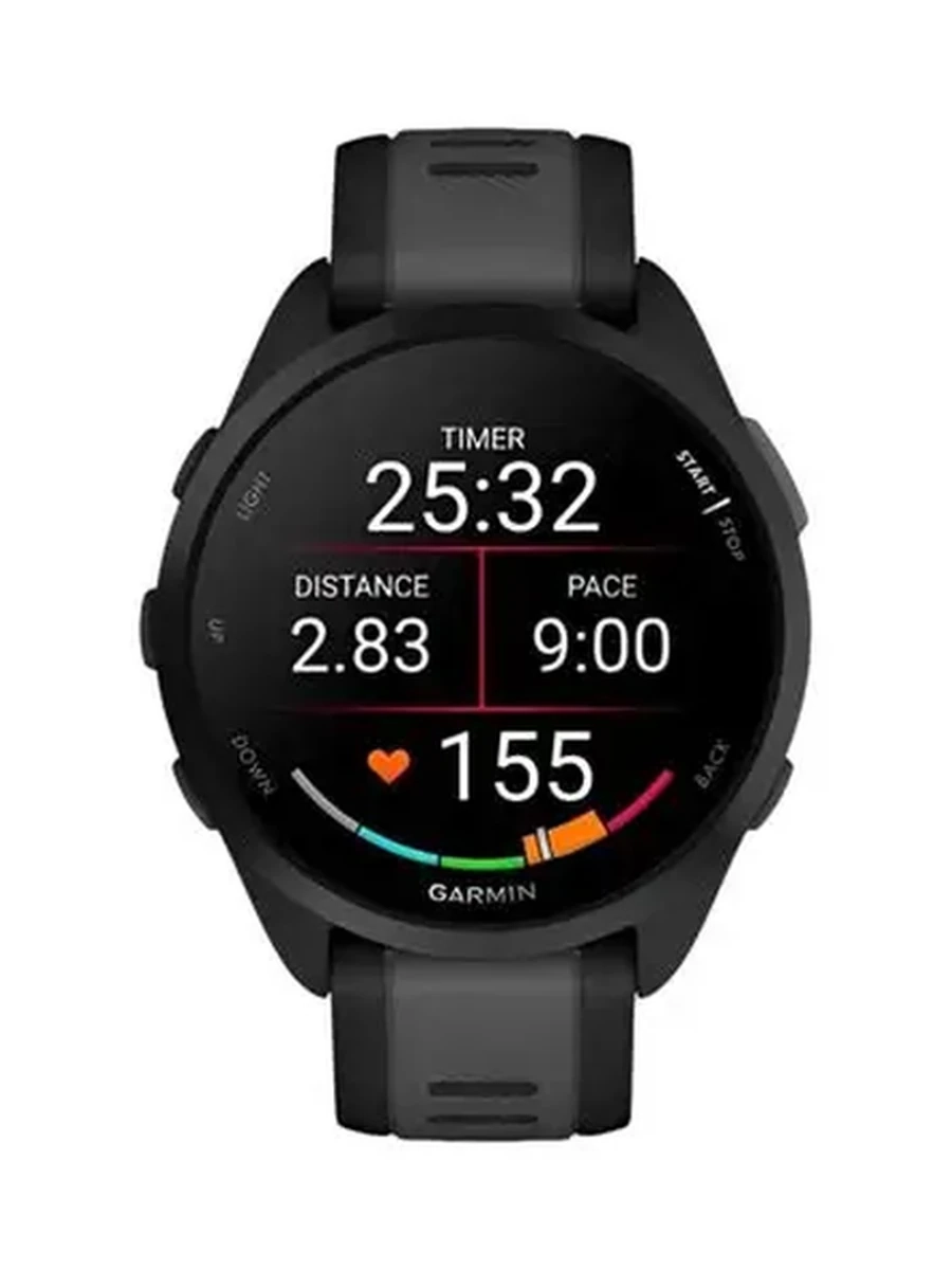 Умные часы Garmin Forerunner 165 Smart Sport Watch, Black + Slate Gray Bundle