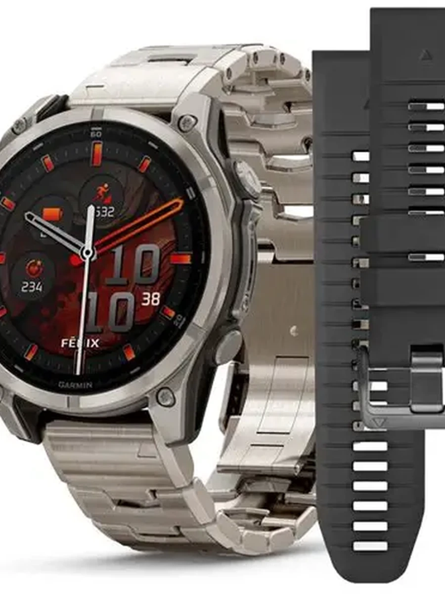 Умные часы Garmin Fenix 8 Pro - 47 mm, AMOLED Sapphire, Titanium, Ventilated Titanium Band
