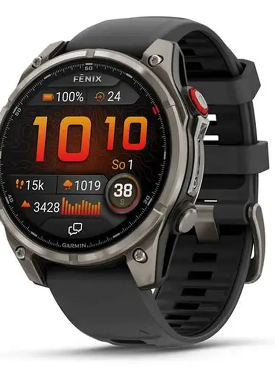 Умные часы Garmin Fenix 8 Pro - 47 mm, AMOLED Sapphire, Titanium with Graphite/black silicone band