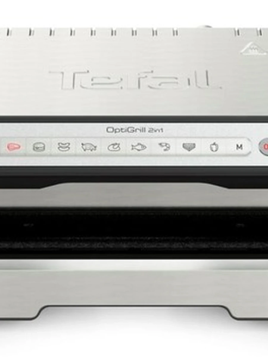 Умный электрогриль Tefal Optigrill 2 в 1 GC772D30, стальной/ черный.
