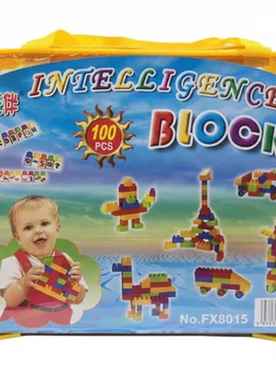 Развивающий конструктор Intelligence Blocks — 100 деталей в сумке