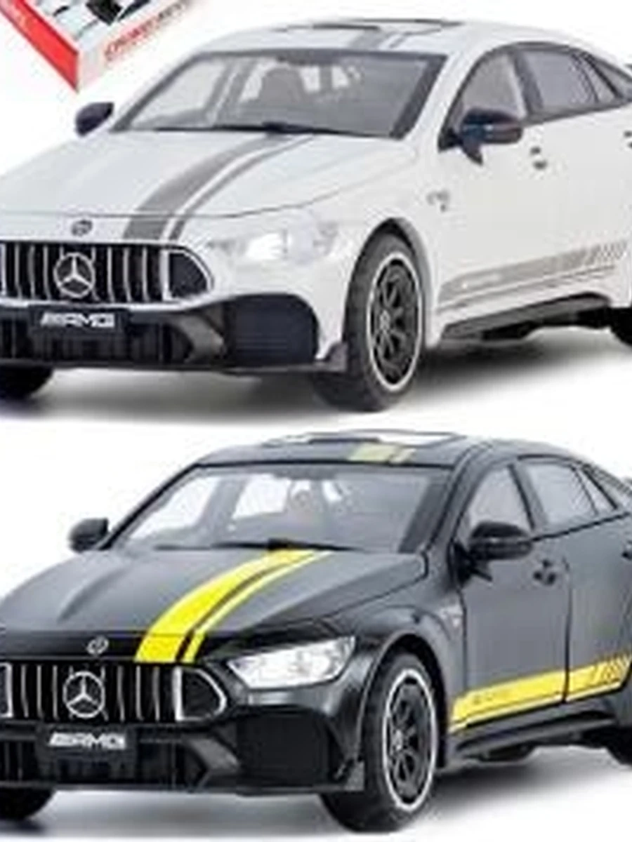 Металлическая машинка ChiMei Model 1:24 «Mercedes AMG GT Brabus» 21 см. CM338, инерционная, свет, звук / Микс