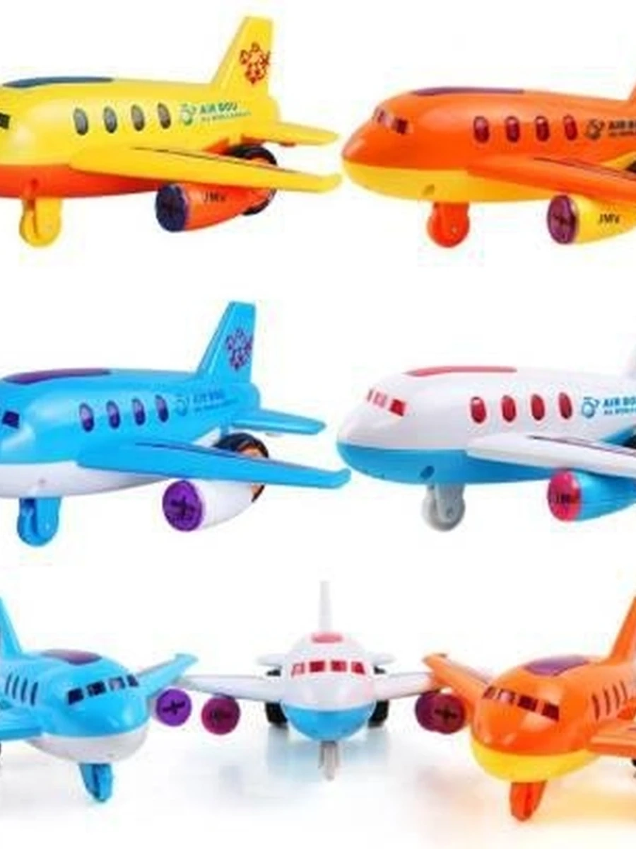 VRUX Интересный милый маленький мультяшный музыкальный симулятор инерции Модель самолета (6 штук)