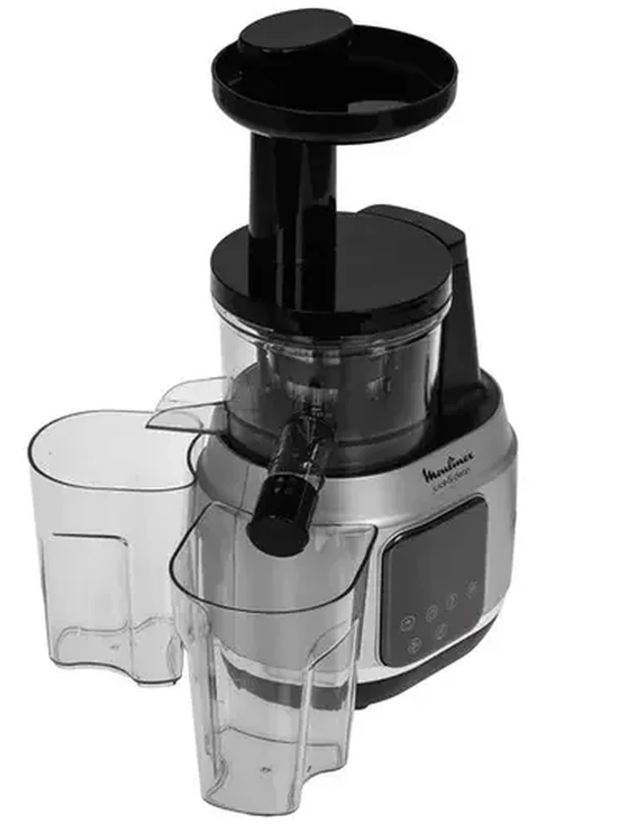 Соковыжималка электрическая Moulinex ZU420E10 [Шнековая вертикальная, 150 Вт, скоростей - 4, резервуар - 800 мл, корпус - пластик, серебристый]