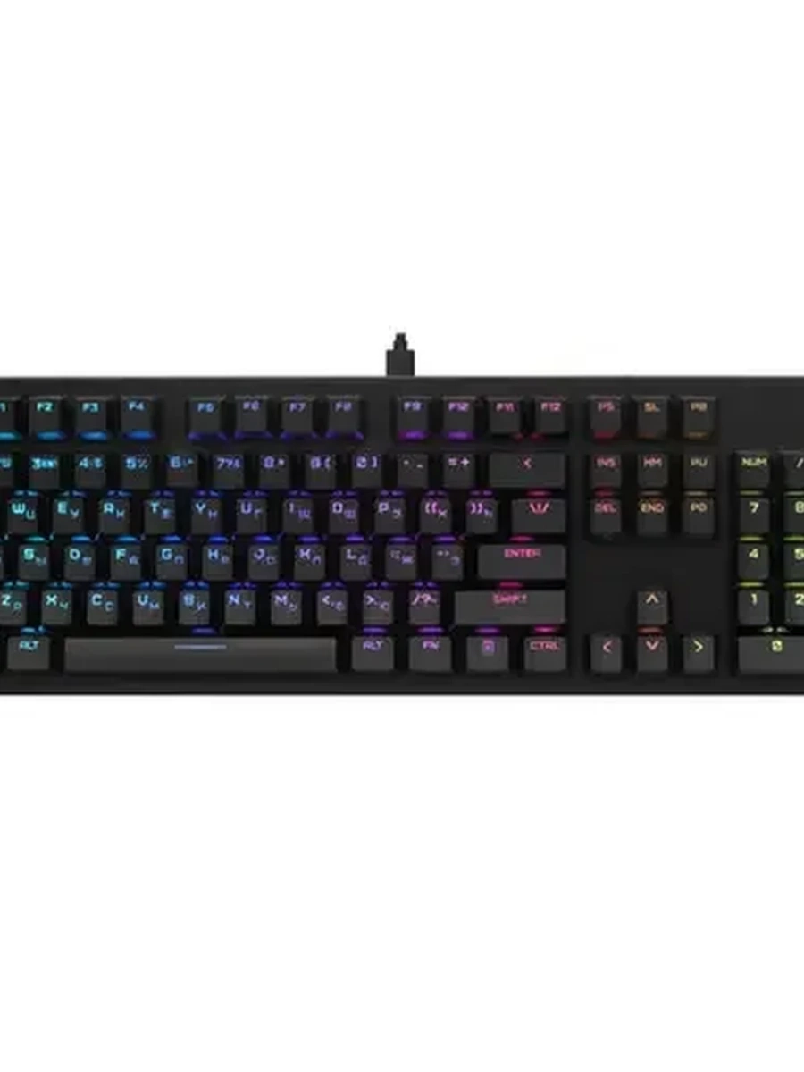 Клавиатура проводная ARDOR GAMING Blade V2 (AG-ODM-BV2-Blue-B) [механическая, Kailh Blue, 104кл, PBT, RGB] Черная