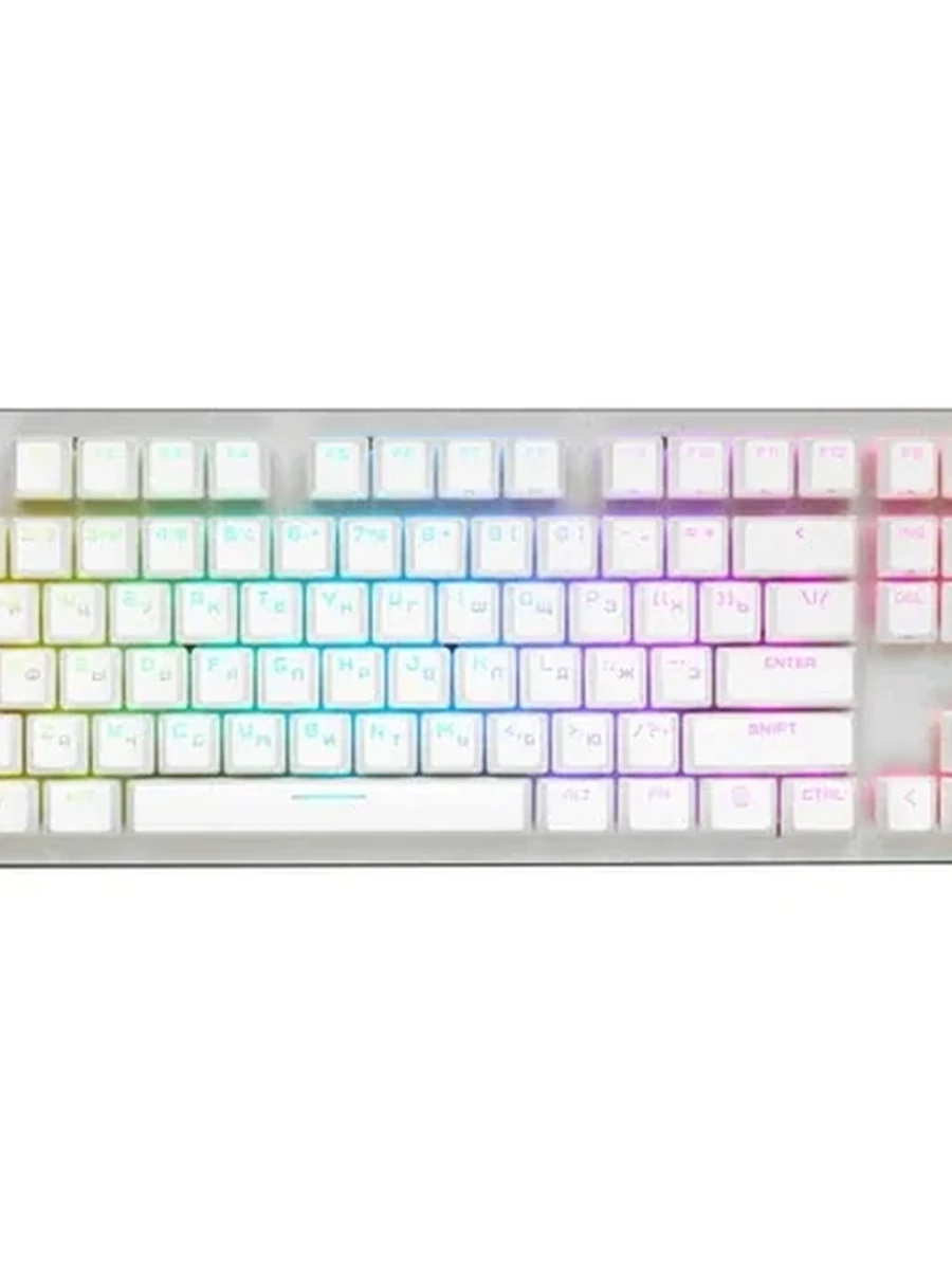 Клавиатура проводная ARDOR GAMING Blade PRO V2 (AG-ODM-B87-Plum-W) [механическая, ARDOR Plum, 87кл, PBT, RGB] Белая