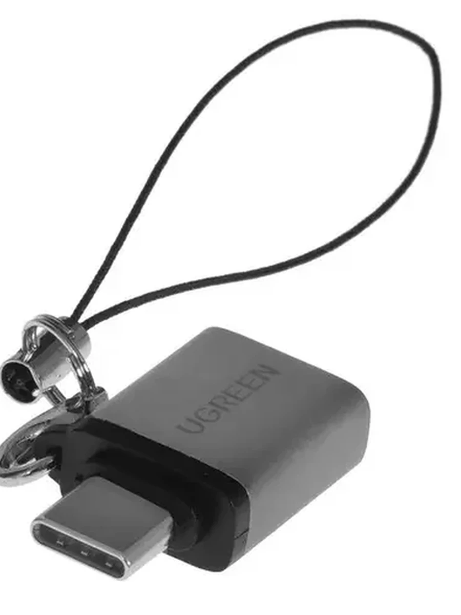 OTG Переходник USB-С (M) - USB 3.0 (F) Ugreen (металлический корпус, серый) [US270]