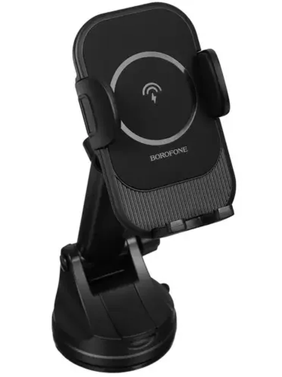 Держатель автомобильный Borofone BH203 черный [для смартфона, до 7",зажим/клипса]