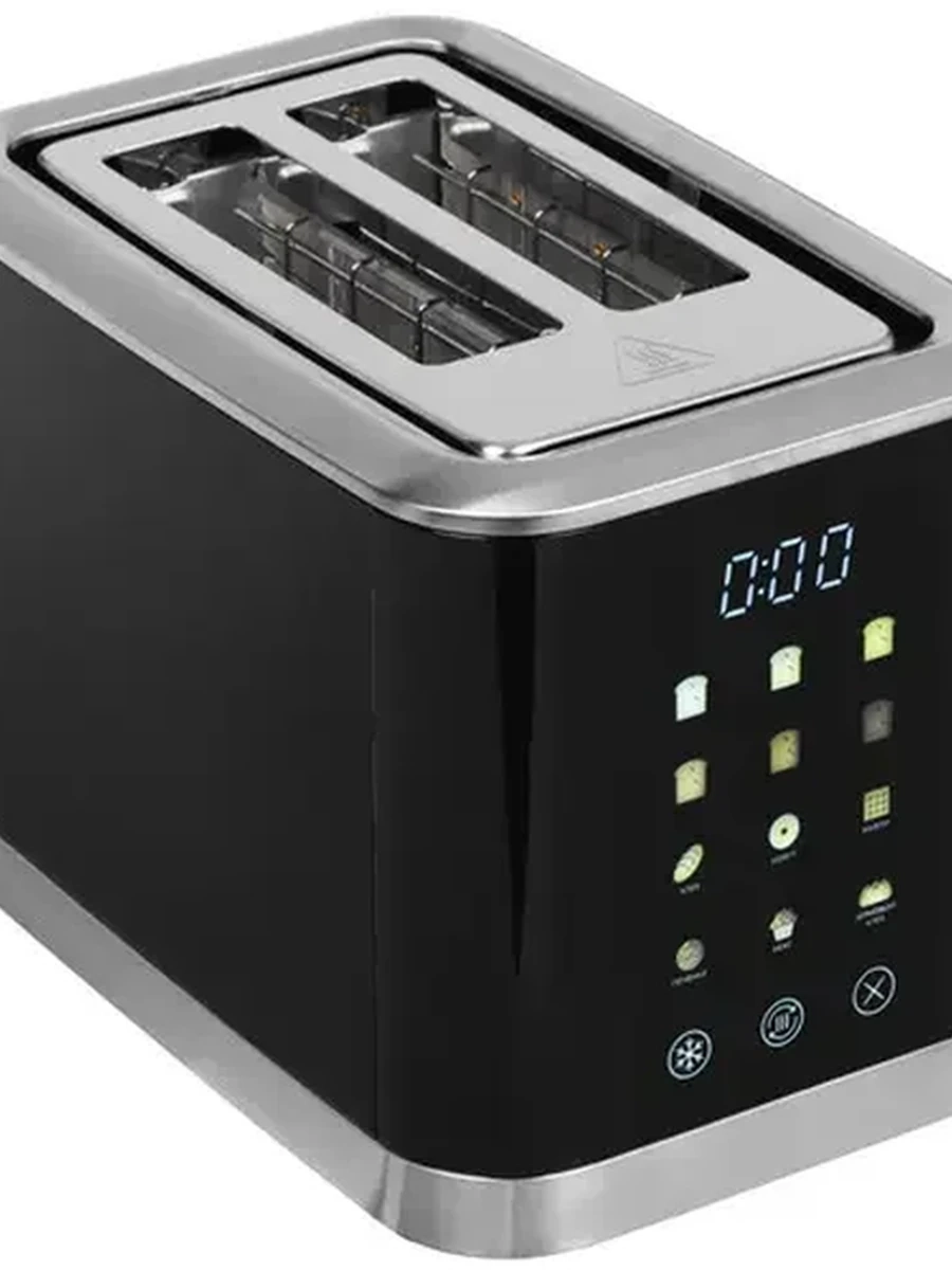 Тостер DEXP DT-6P800 [800 Вт, тостов - 2, дисплей, подогрев, размораживание, черный]