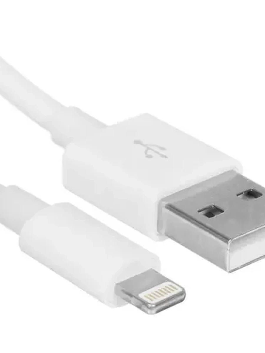 Кабель 8 pin - USB 2.0 DEXP (1,8м, 2,4A, круглый, TPE оплетка, PC коннекторы, белый, обычный)[DD82A4TPL18RWGB]