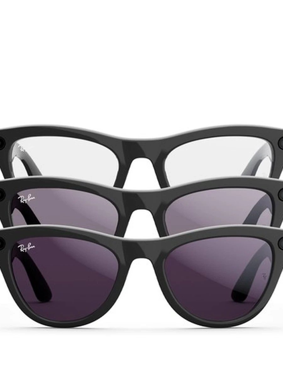 RAY-BAN META GEN 1 SKYLER S52 SHINY BLACK TRANSITIONS AMETHYST