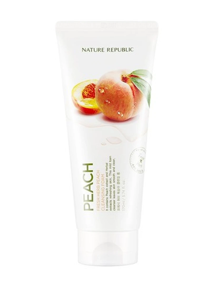 Очищающая пенка для умывания Nature Republic Fresh Herb Peach с персиком