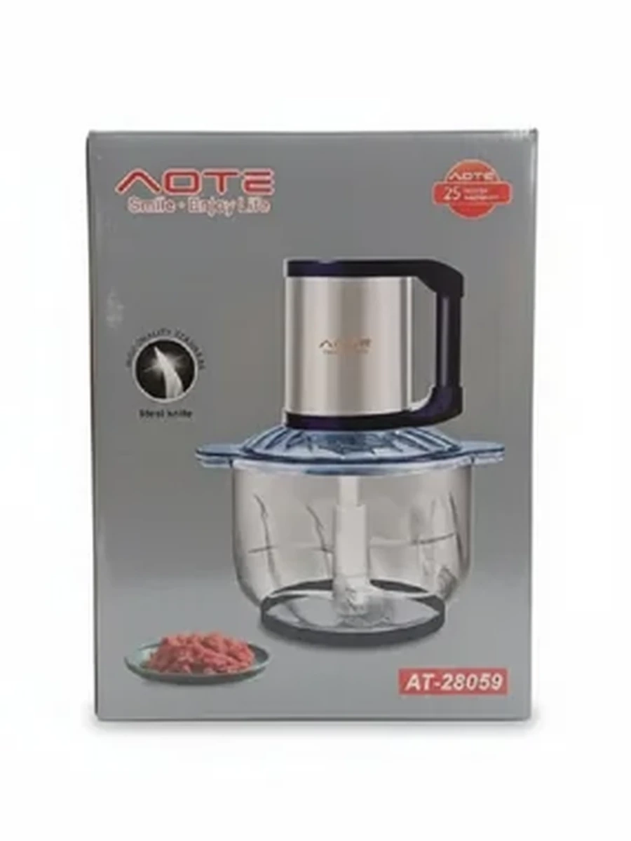 Электрический кухонный измельчитель AOTE AT-28059 для мяса, овощей и фруктов