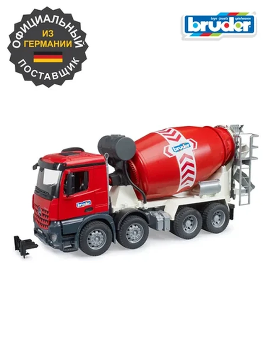 BRUDER Бетономешалка Mercedes-Benz Arocs красная