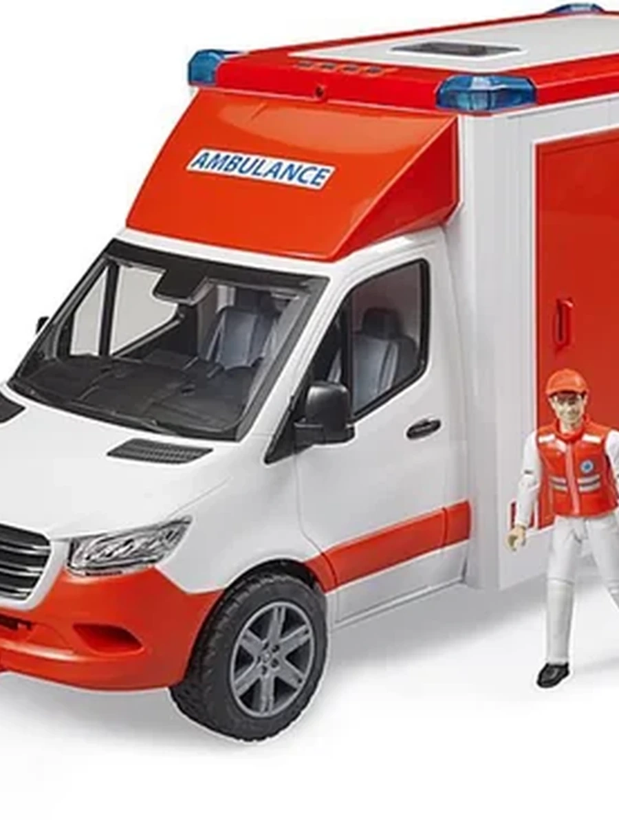 BRUDER Bruder Машина скорой помощи MB Sprinter c фигуркой водителя, модули звука+света 02676