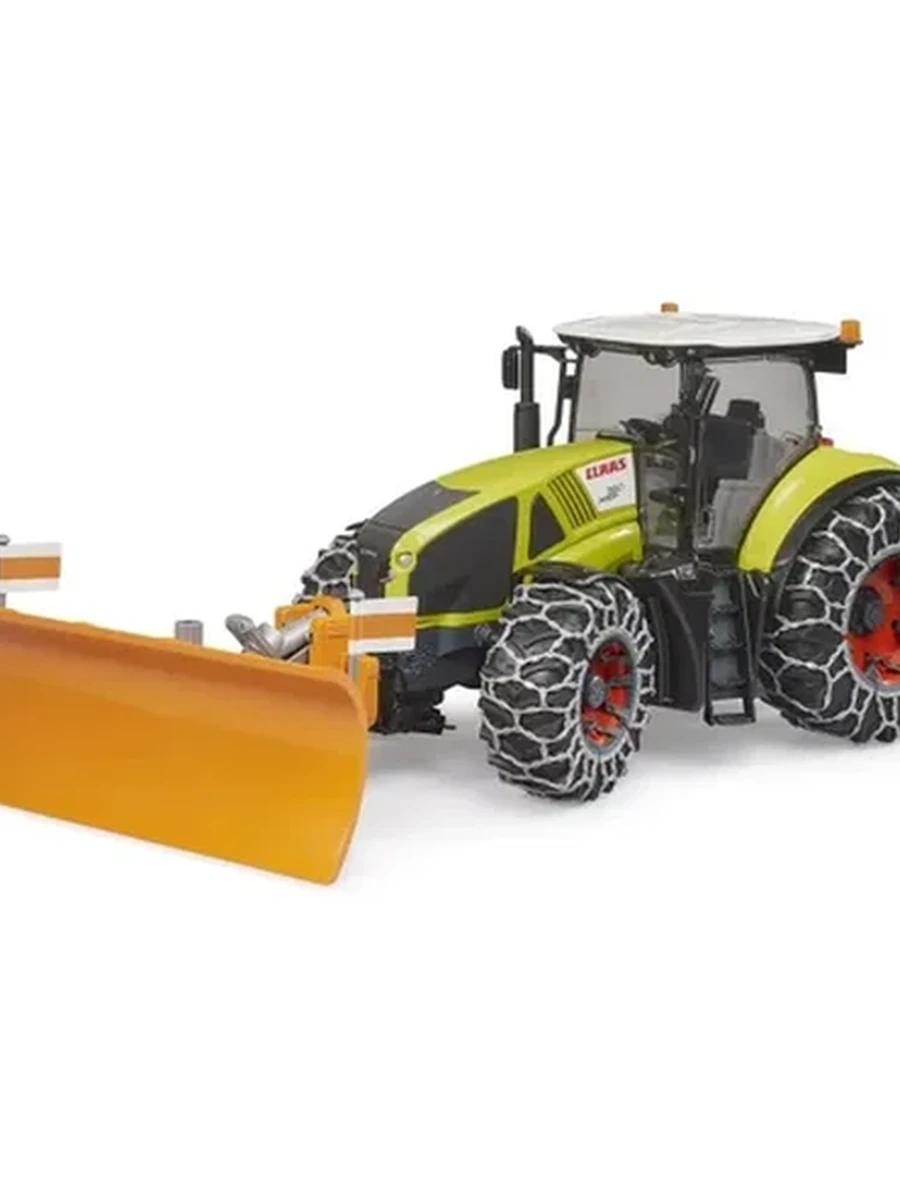 BRUDER Трактор Claas Axion 950 со снегоочистителем и колесными цепями Bruder 03018