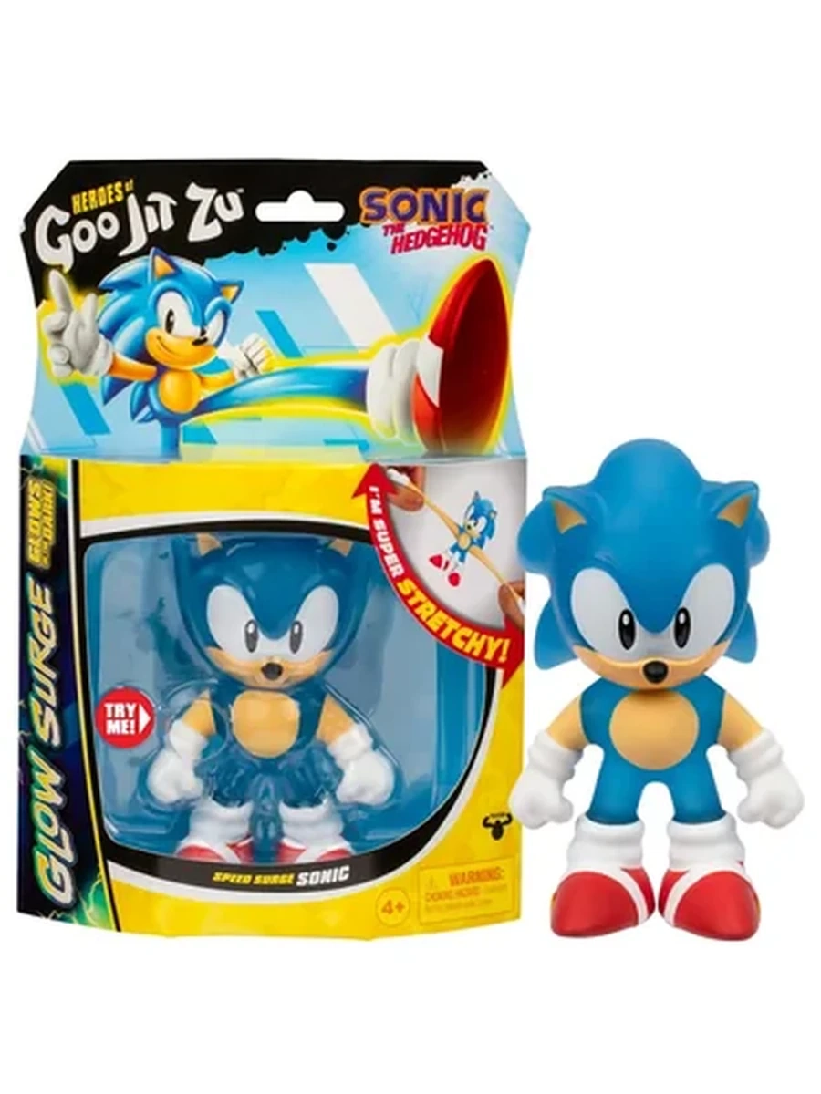 Фигурка GooJitZu Соник Glow Surge тянущаяся 62880