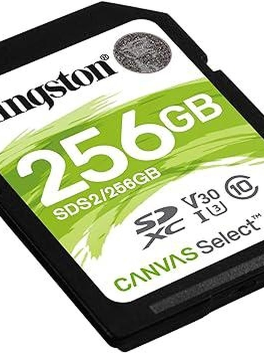 Secure Digital SDXC CL10 256GB KINGSTON Canvas Select Plus 100R C10 UHS-I U1 V10