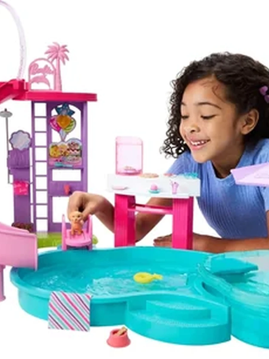 Игровой набор Mattel Barbie Бассейн мечты JFP01, разноцветный