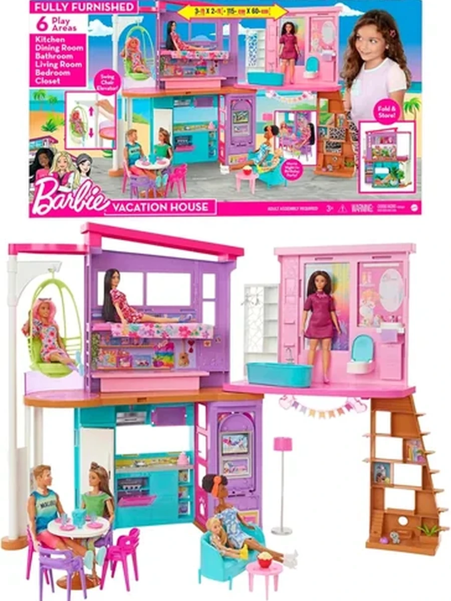 Игровой набор Mattel Barbie Vacation House Загородный дом Малибу для кукол