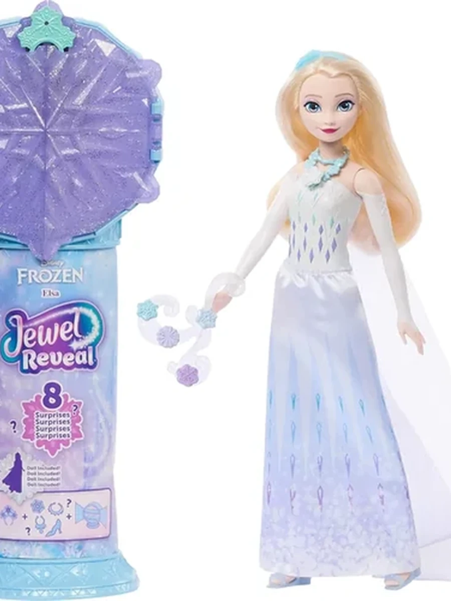 Кукла Mattel Disney Princess Jewel Reveal Elsa - Кукла Эльза с аксессуарами и сюрпризами