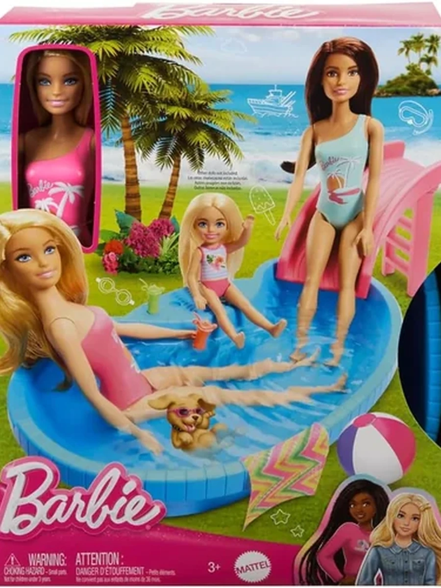 Игровой набор для Барби Mattel - Блондинка с бассейном