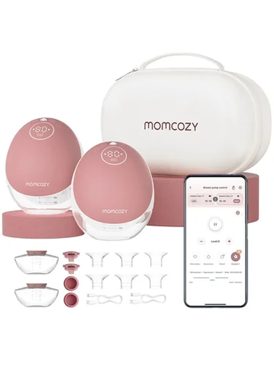 Мамкози Беспроводной портативный электрический молокоотсос BP223 (Mobile Flow, M9), 2 шт Momcozy