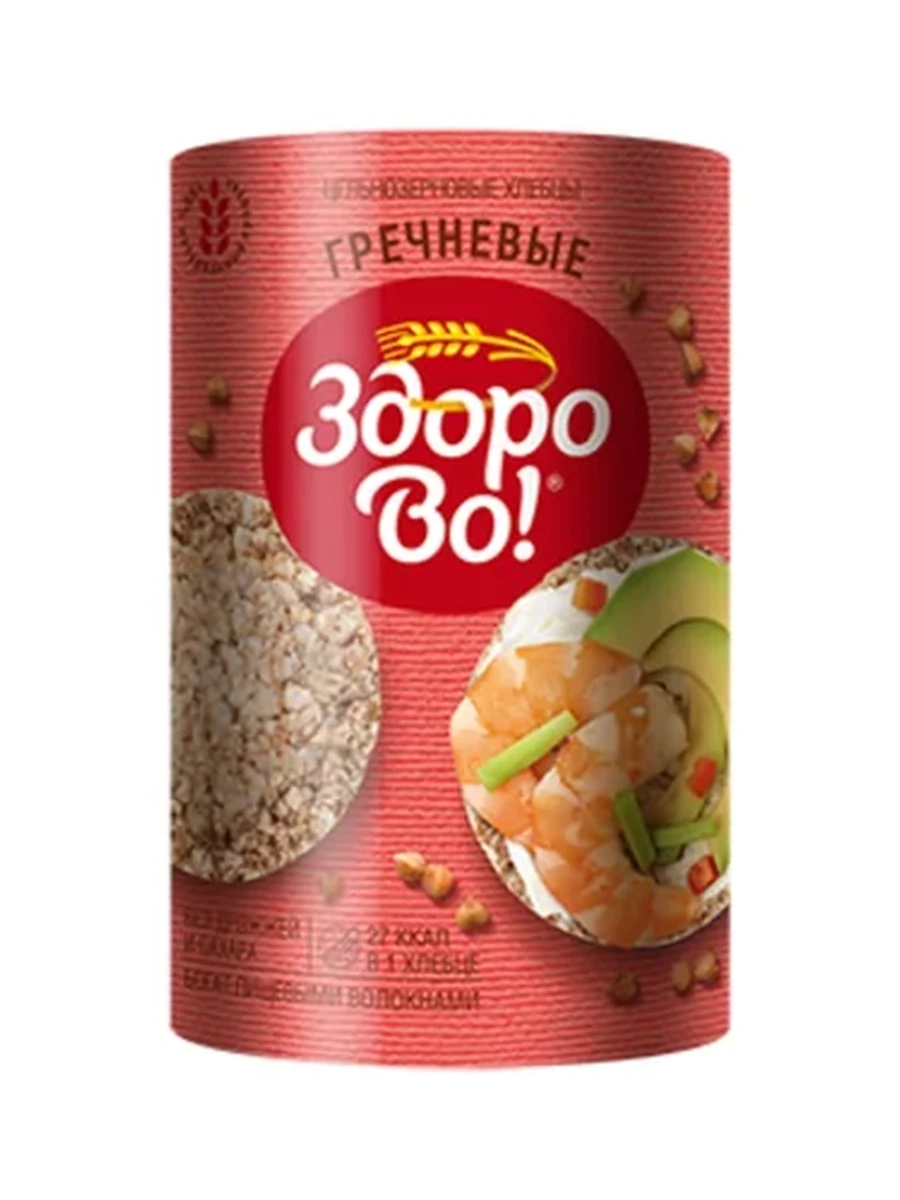 ХЛЕБЦЫ ЗДОРОВО ГРЕЧНЕВЫЕ ЦЕЛЬНОЗЕРНОВЫЕ 100ГР