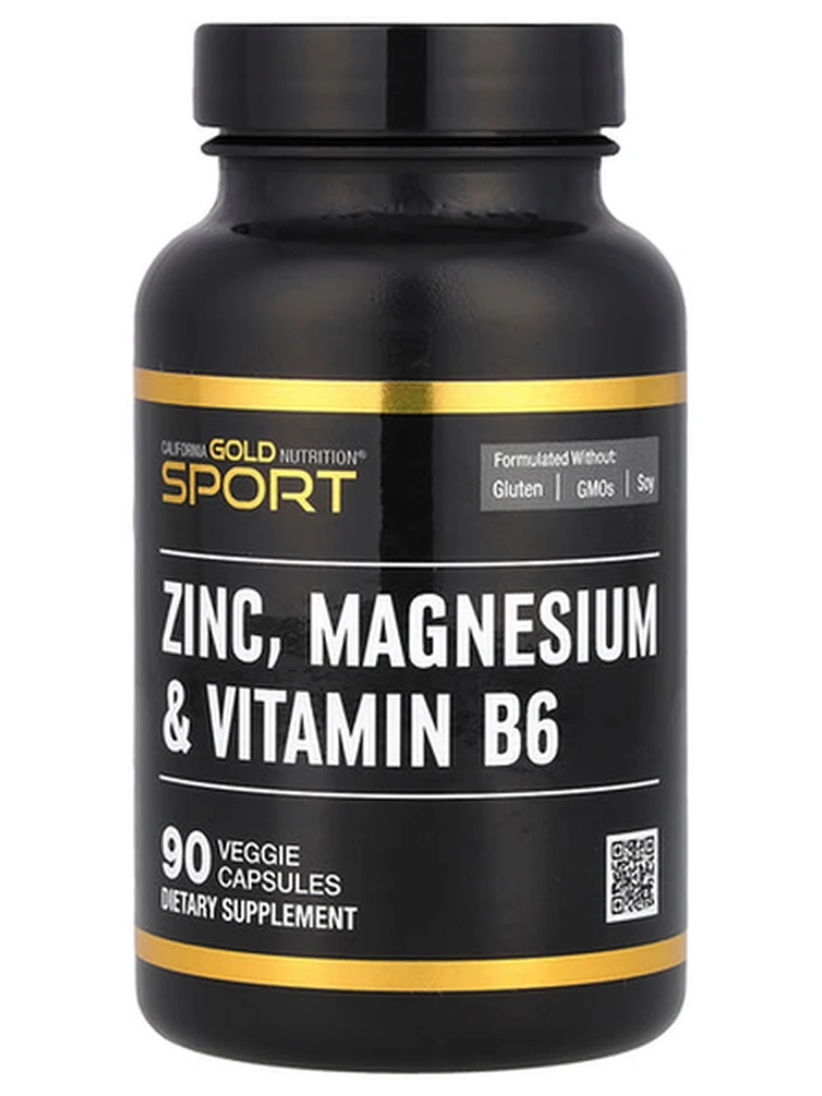 CALIFORNIA GOLD NUTRITION ZMA Цинк, магний и витамин В6, 90 капсул