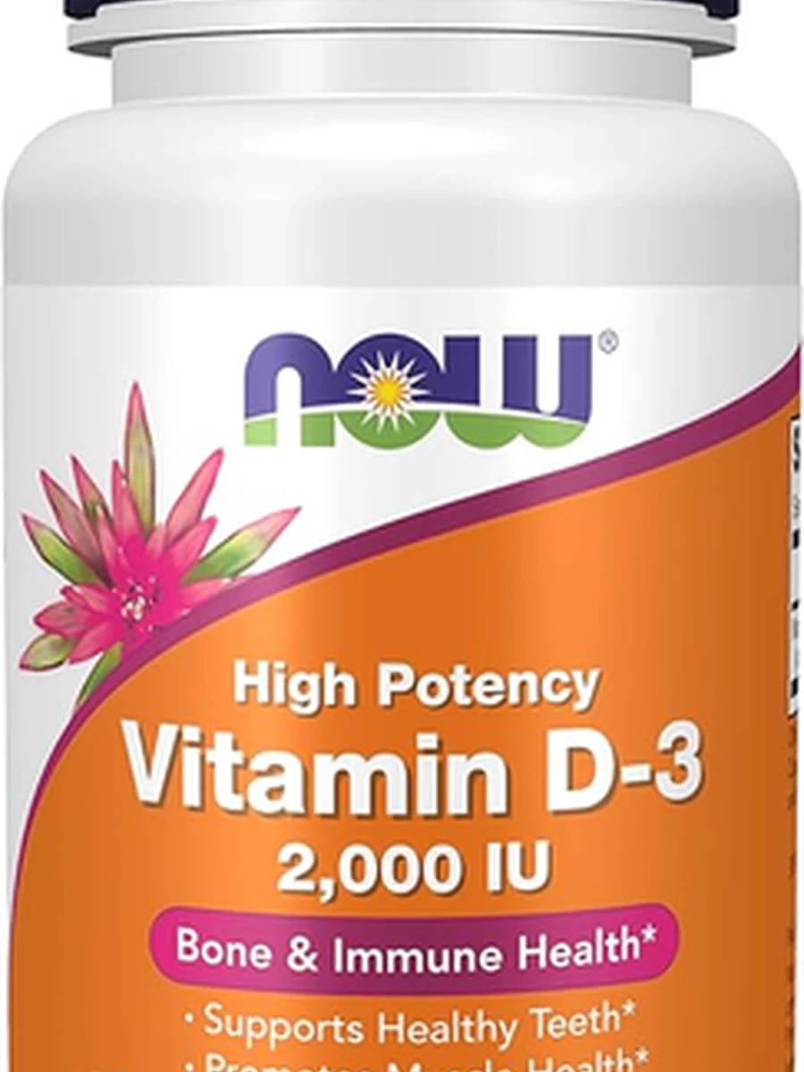 NOW FOODS Витамин Д3 2000 МЕ, 120 капсул