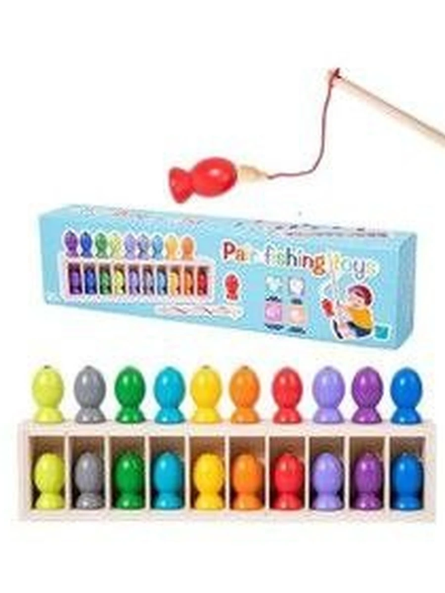 Игрушка-рыбалка с магнитами для развития координации и моторики, дерево, 3+